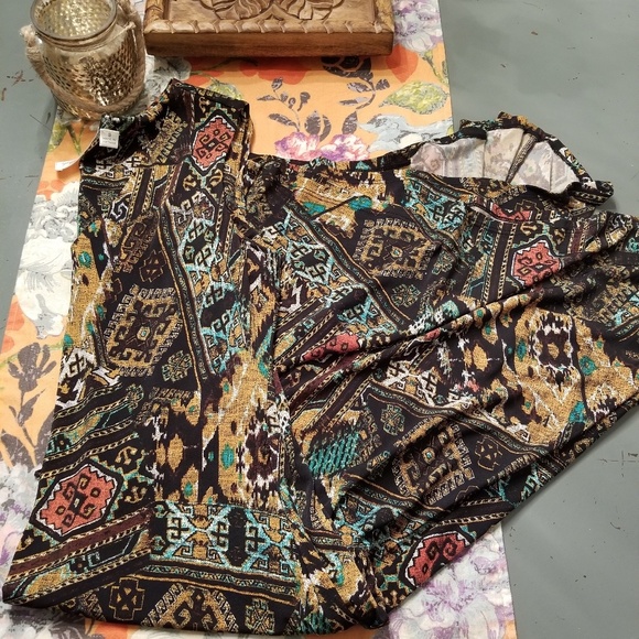 Emma Michelle flare,  multi color flare dress - Picture 3 of 3